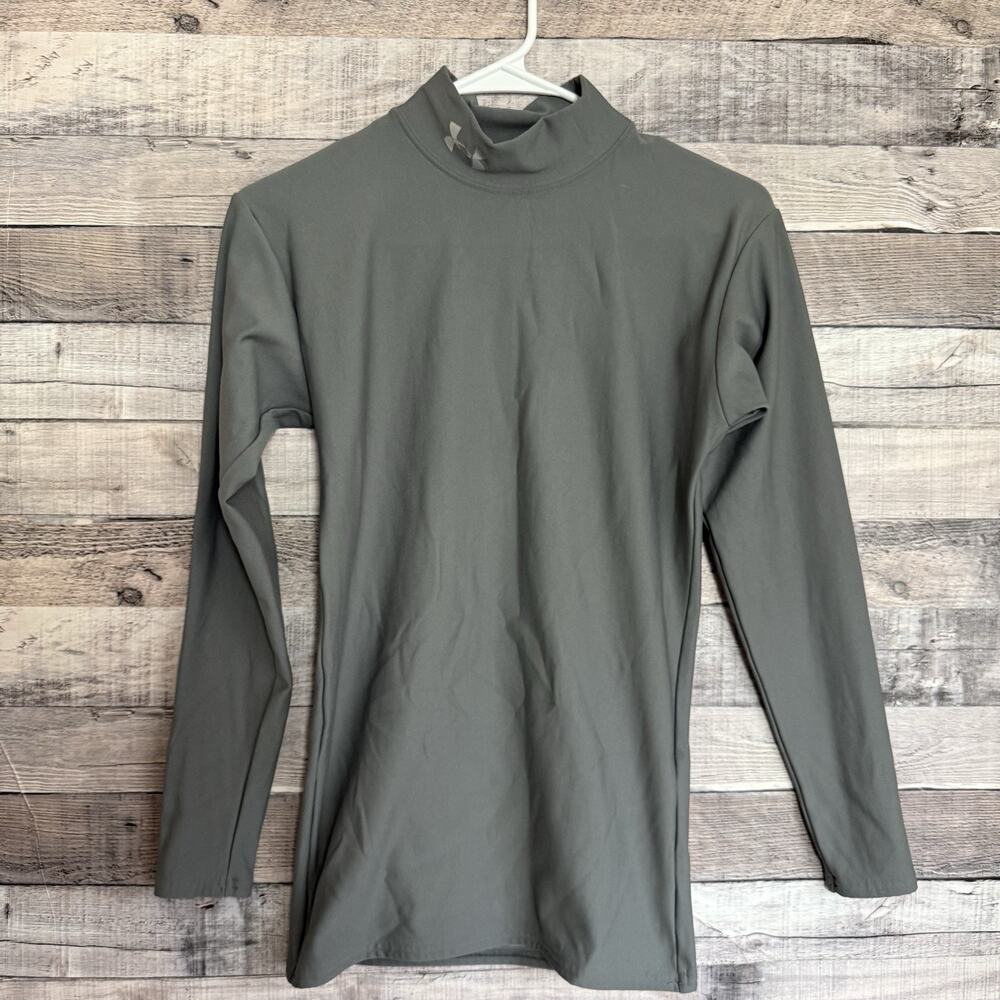 Under Armour ColdGear Men's M Gray Compression Long Sleeve Shirt Athletic